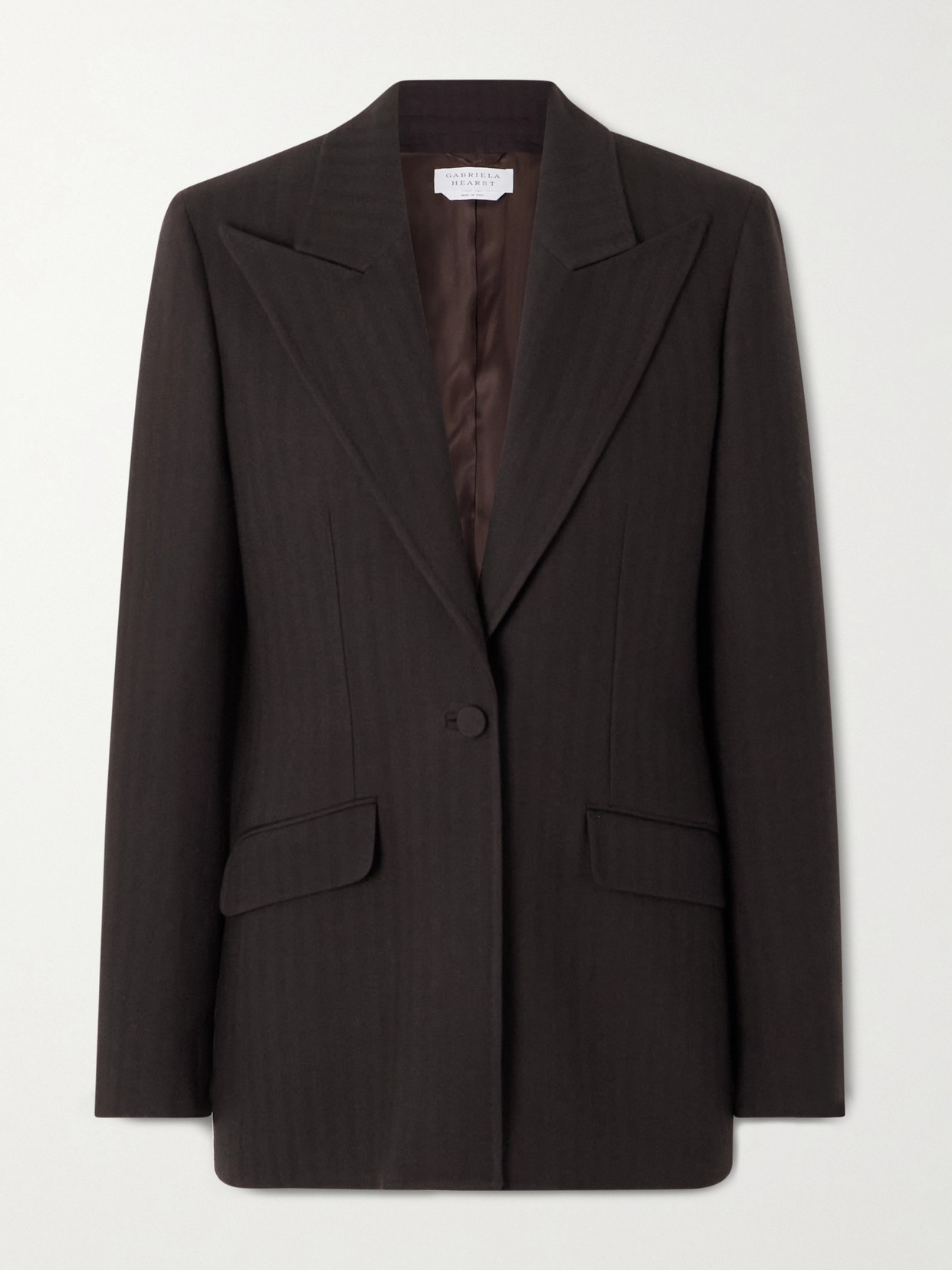 Gabriela Hearst Leiva Wool Blazer In Brown