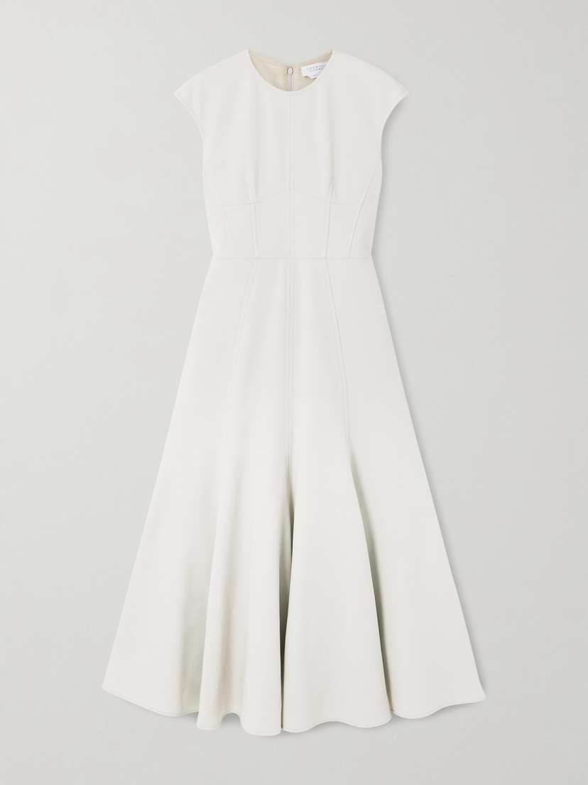 Gabriela Hearst Crowther Pleated Wool Midi Dress