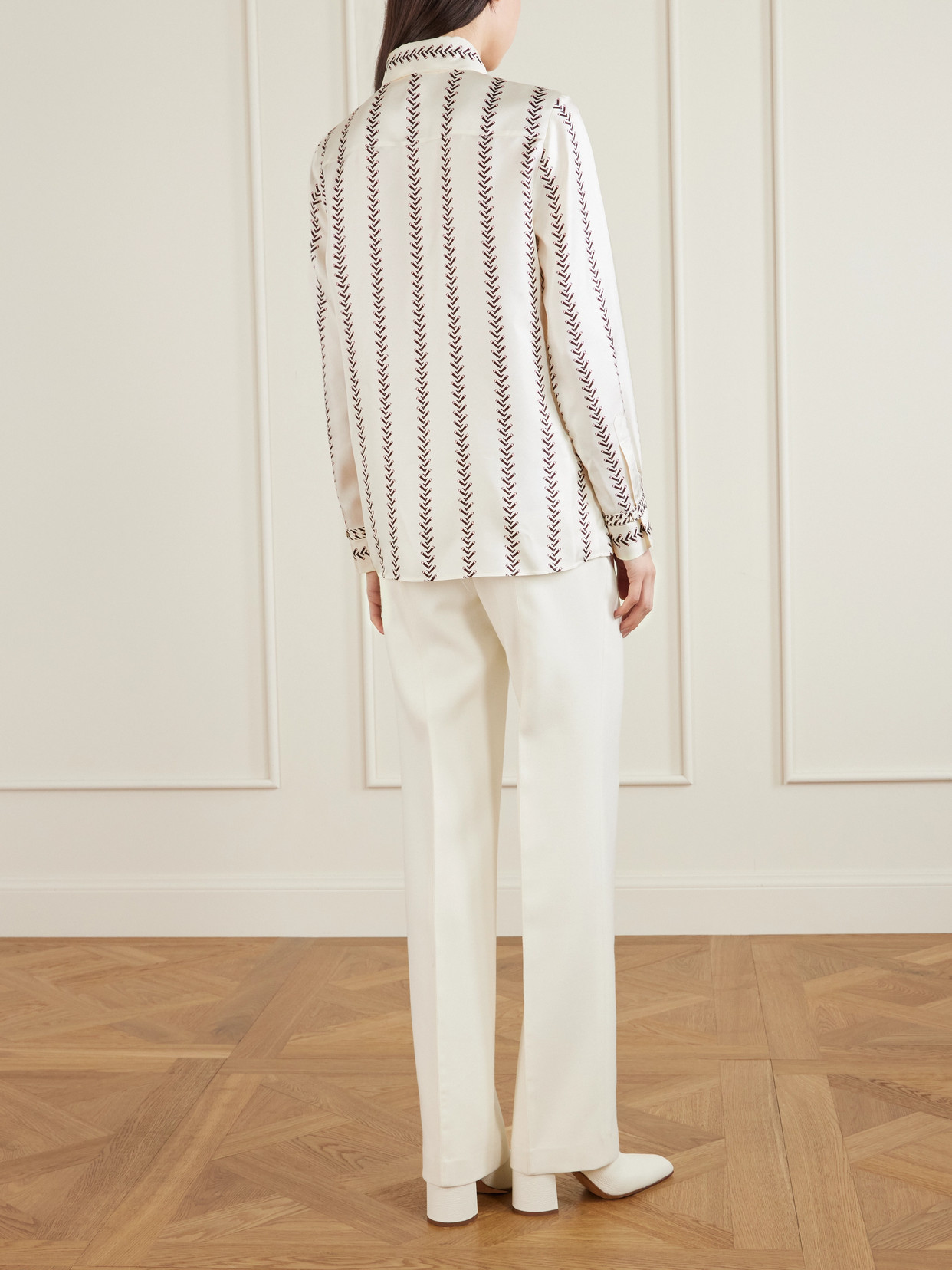 Cruz Printed Silk-Satin Shirt