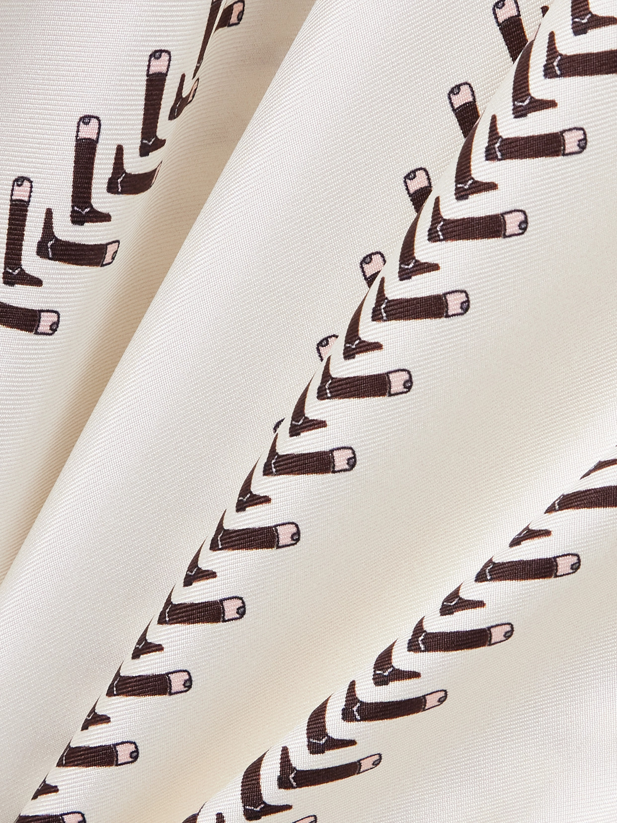 Gabriela Hearst Dugald Belted Pleated Printed Silk Midi Skirt In White