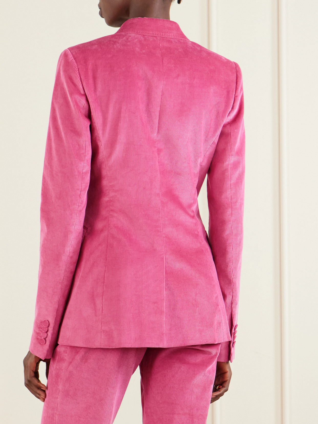 Gabriela Hearst Angela Cotton-corduroy Blazer In Pink