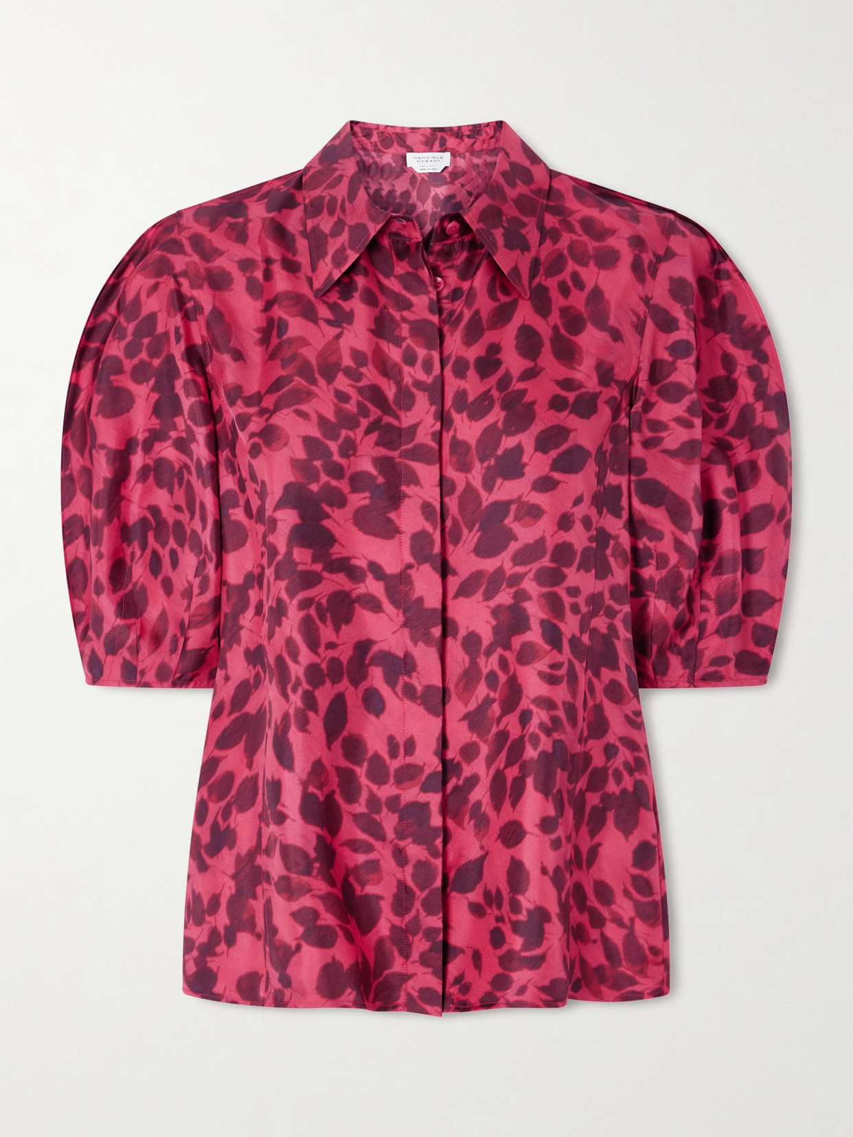 Gabriela Hearst Sansi Printed Silk-twill Shirt In Pink