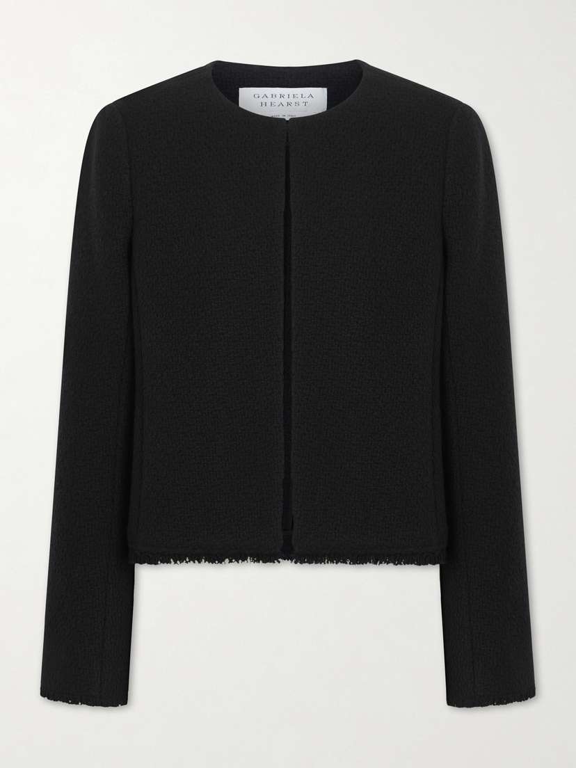Gabriela Hearst Normand Frayed Wool And Cashmere-blend Jacket