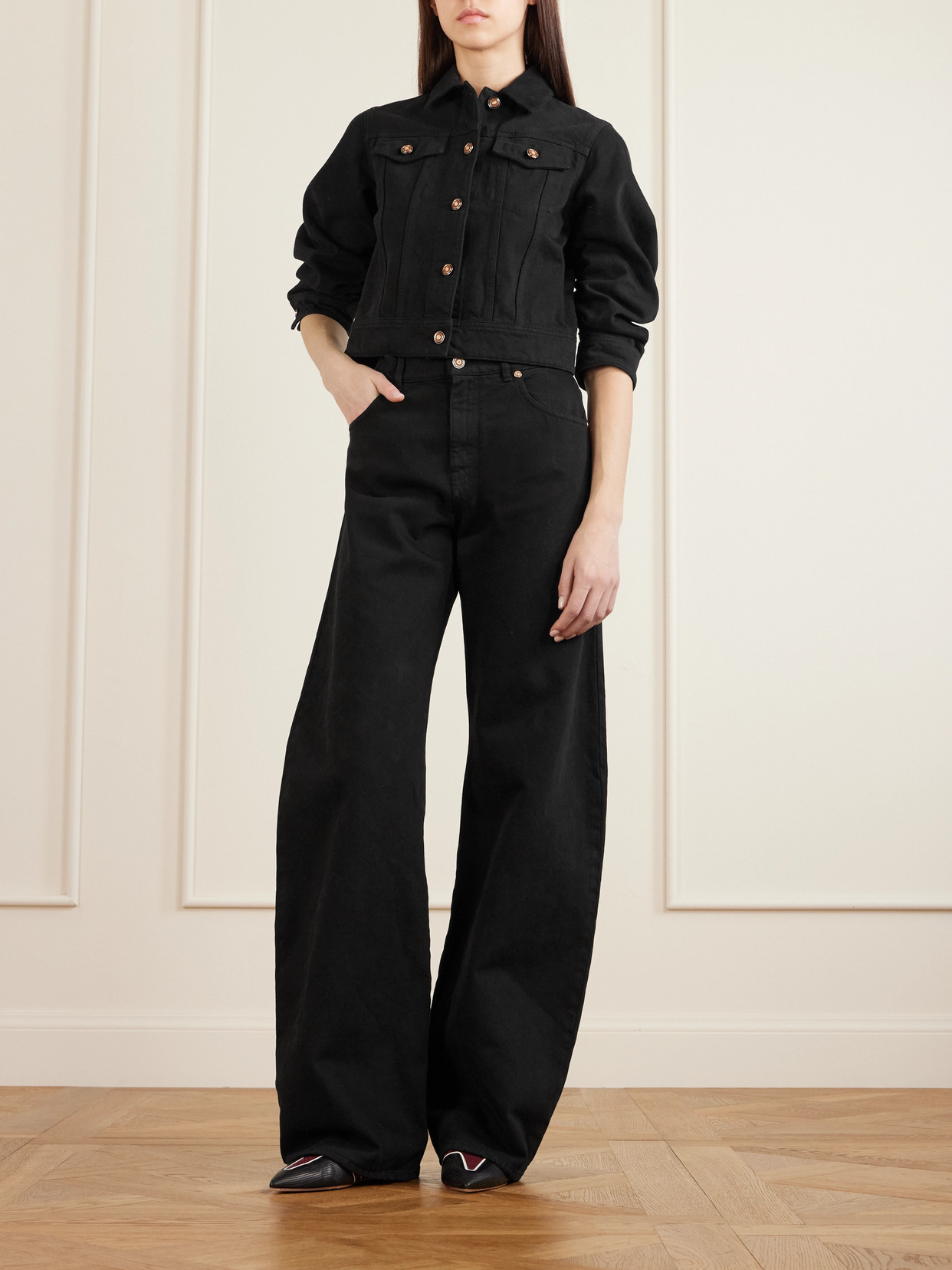 Amoret High-Rise Barrel-Leg Recycled Jeans
