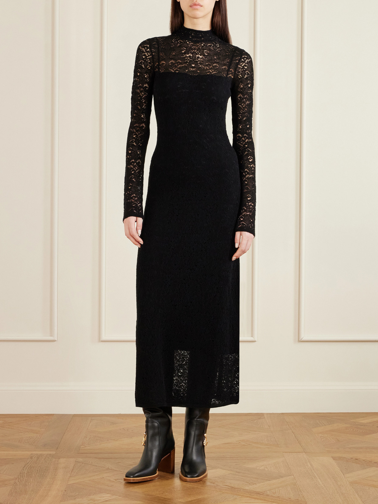 Gabriela Hearst Anya Wool And Cashmere-blend Maxi Dress In Black