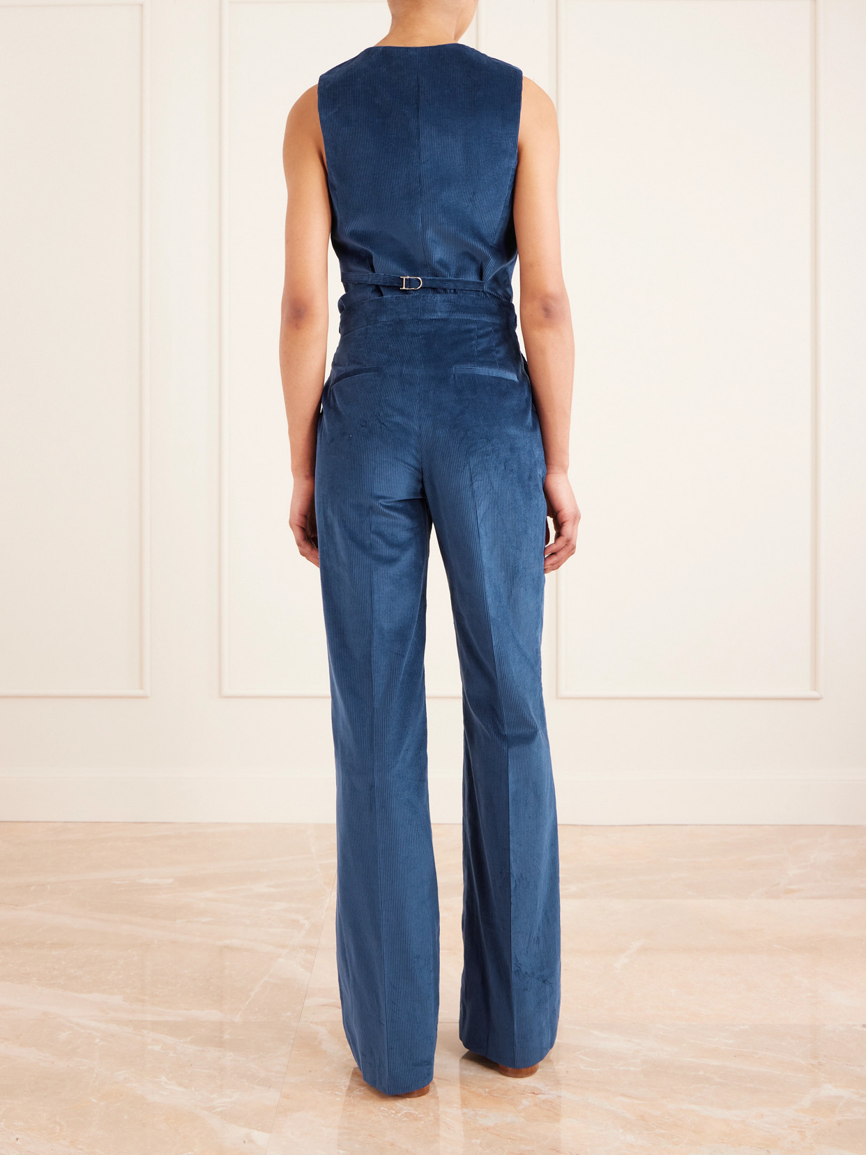 Gabriela Hearst Vesta Cotton-corduroy Flared Pants In Multi