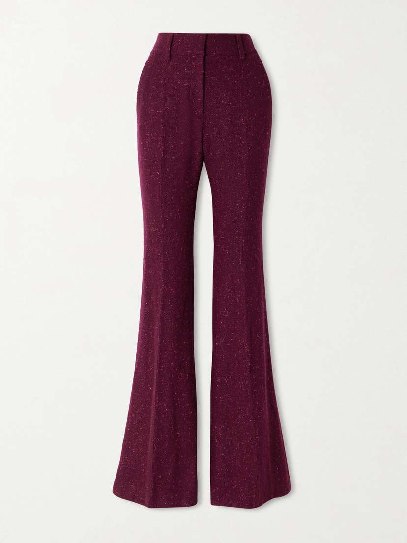 Gabriela Hearst Rhein Wool And Cashmere-blend Flared Pants
