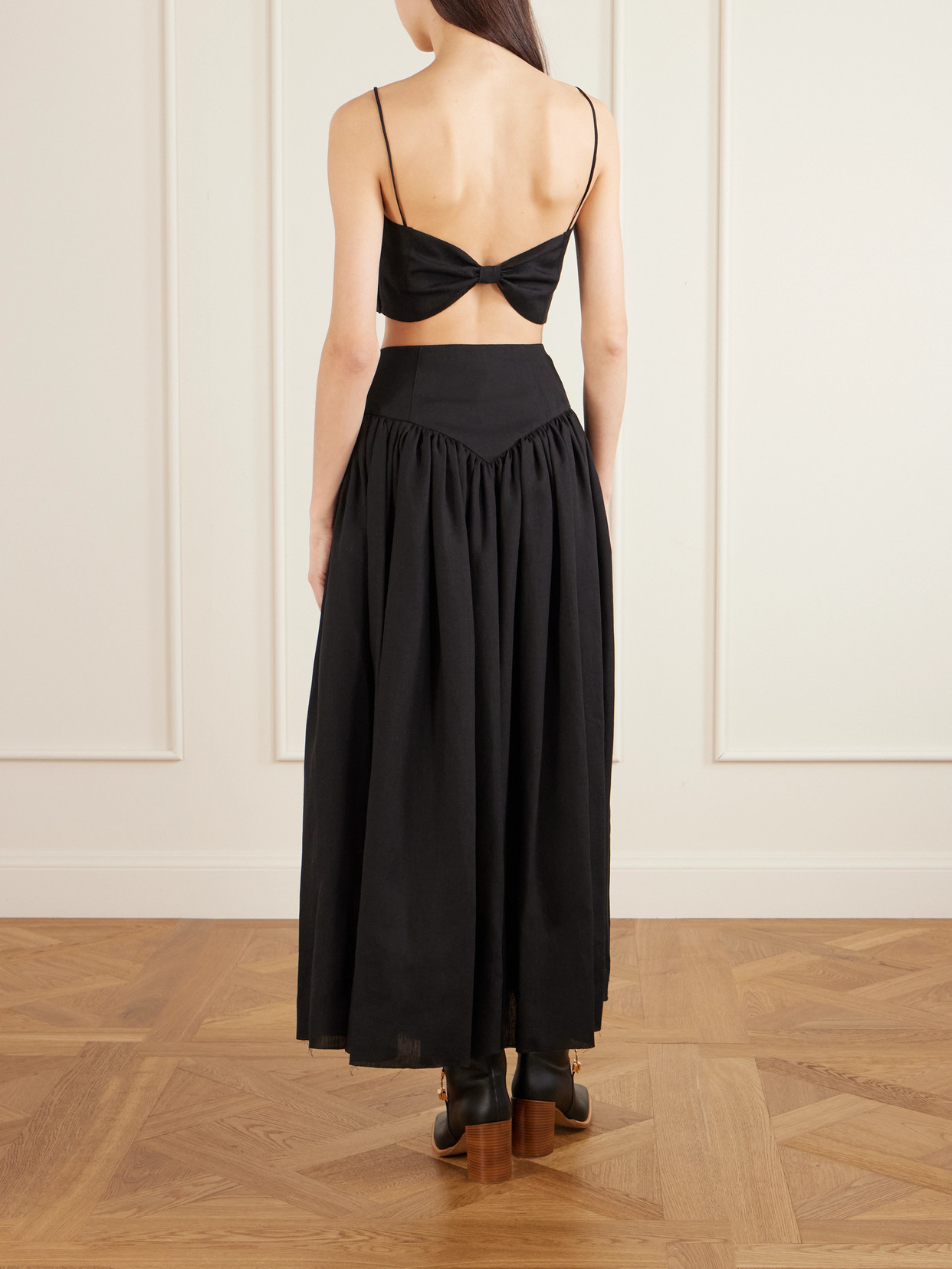 Juniper Frayed Paneled Midi