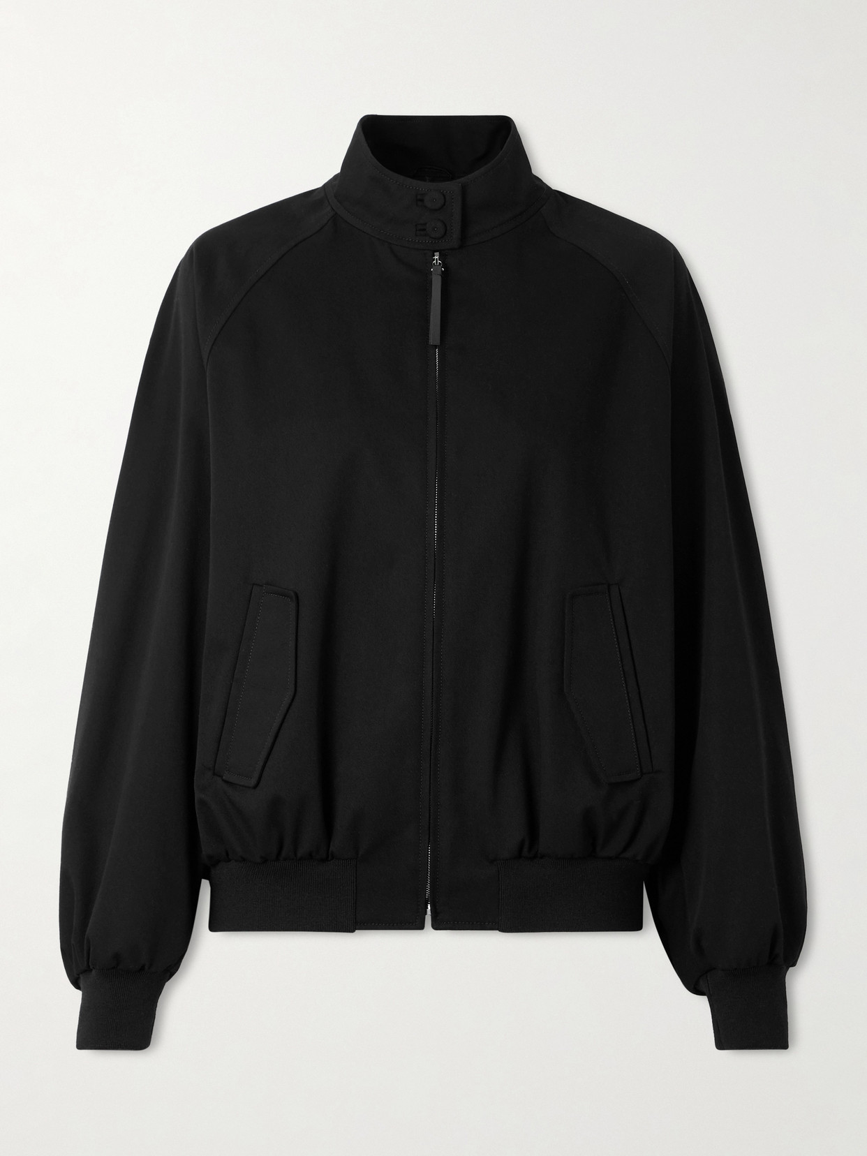 Gabriela Hearst Wynne Cotton-twill Bomber Jacket In Black