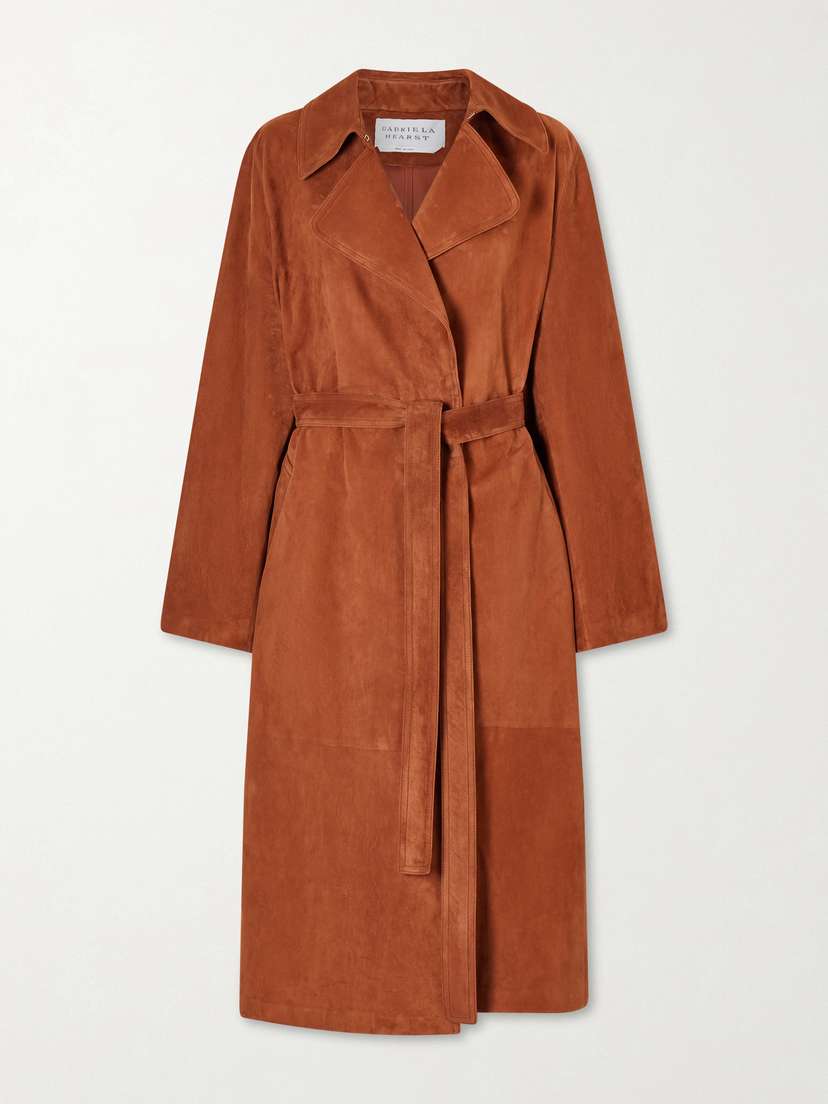 Gabriela Hearst Lyra Belted Suede Coat