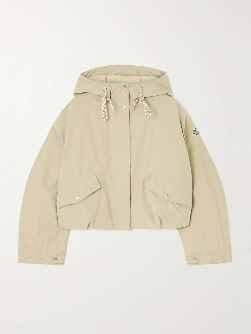 Moncler Eucalyptus Hooded Cropped Shell Down Jacket