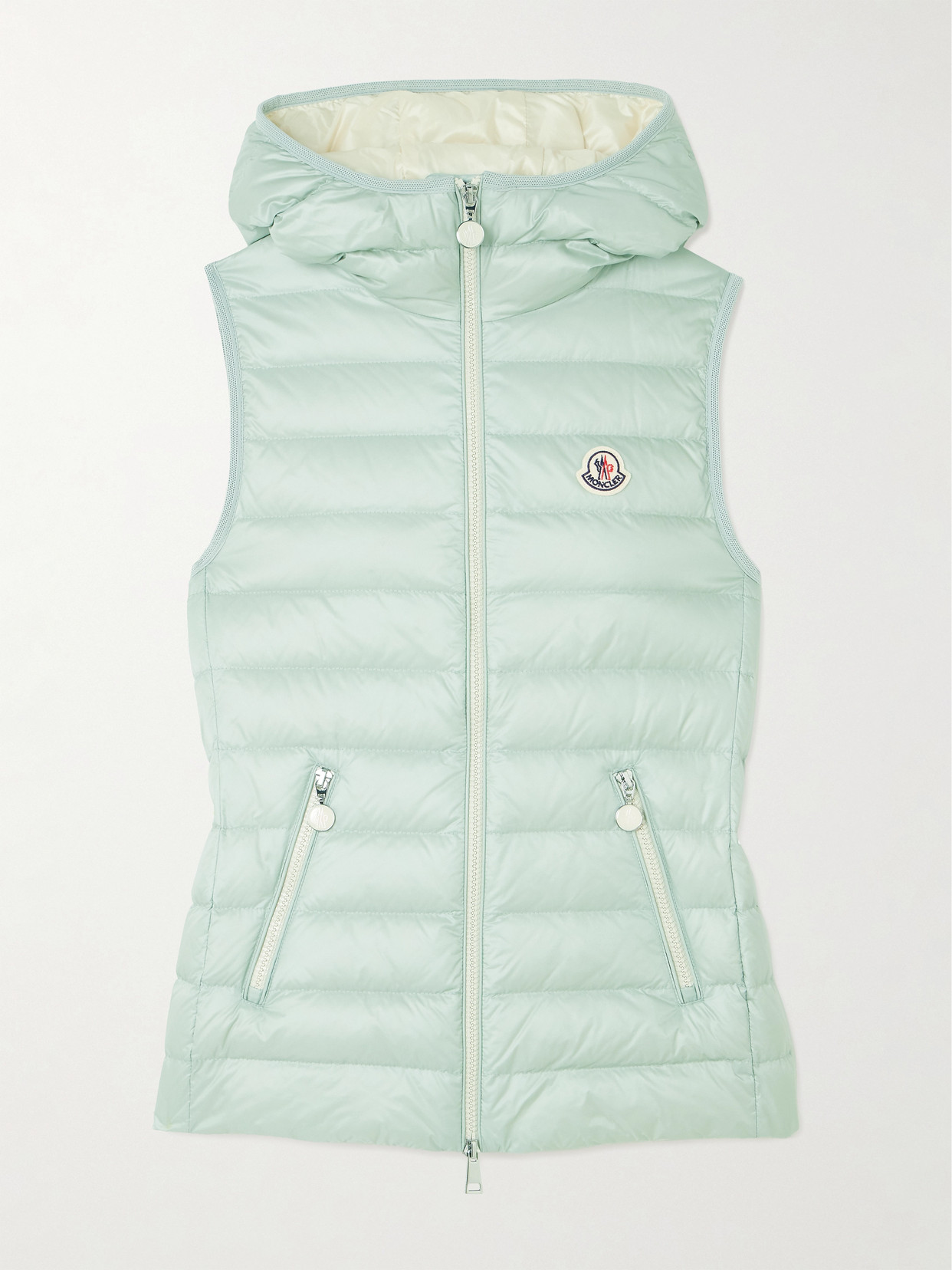 Moncler Glygosse Hooded Quilted Shell Down Vest In Green