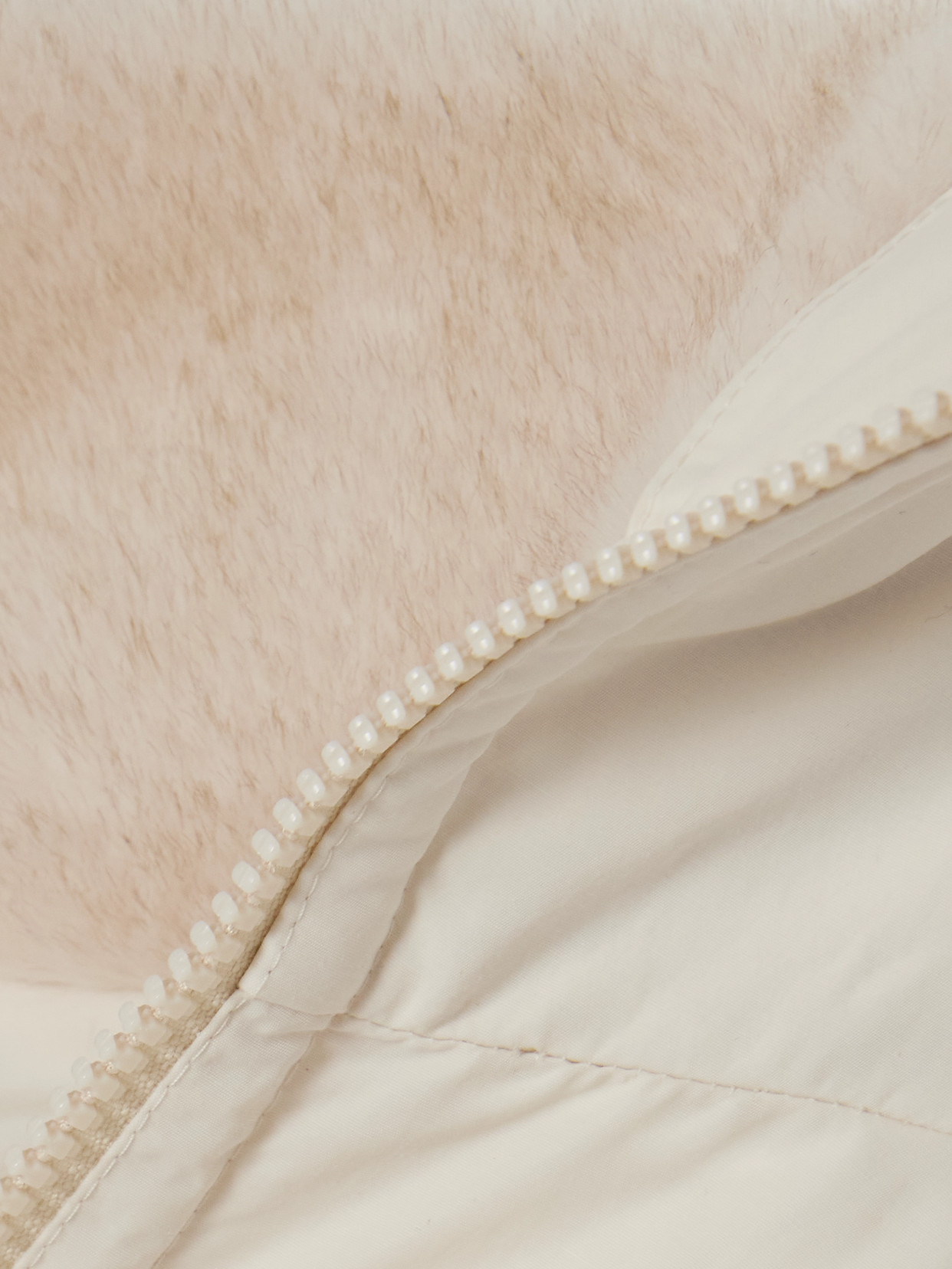 Pervenche Convertible Plush-Trimmed Shell Down Jacket