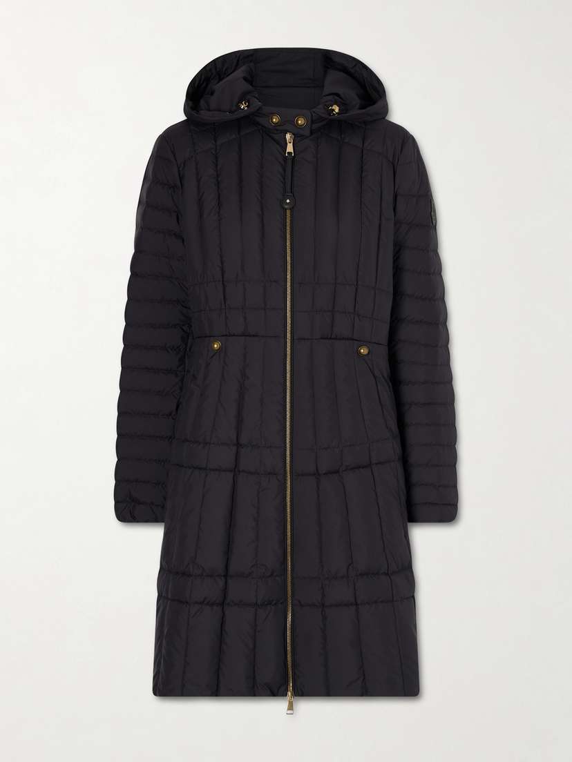Moncler Hooded Appliquéd Padded Quilted Shell Down Coat