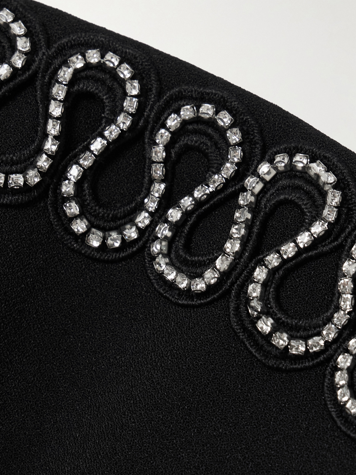 Rebecca Vallance Nyx Crystal-embellished Crepe Mini Dress In Black