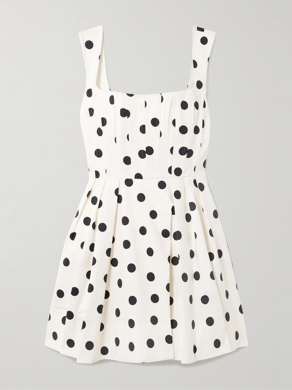 Rebecca Vallance Womens Polka Dot Print Maisie Polka-dot Cotton-blend Mini Dress In Multi