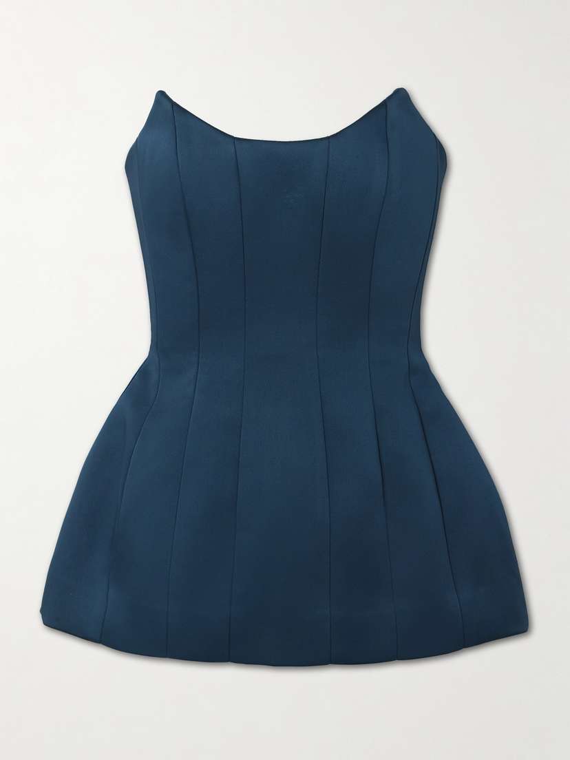 Rebecca Vallance Elivera Paneled Strapless Satin Top