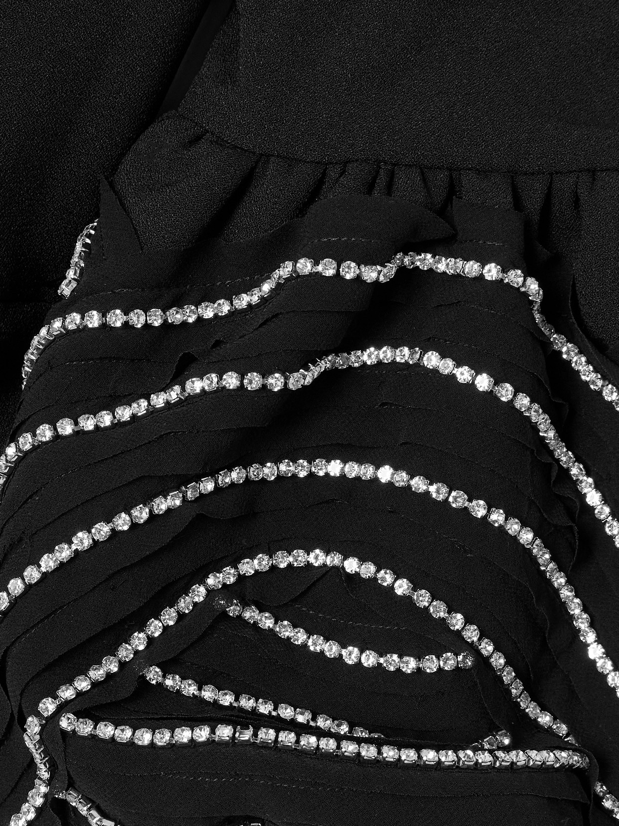 Rebecca Vallance Bellatrix Off-the-shoulder Crystal-embellished Crepe Midi Dress In Black