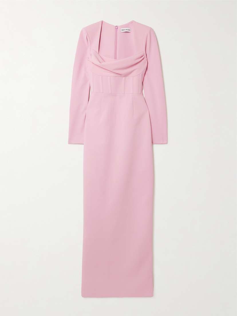 Rebecca Vallance Nemy Draped Crepe Gown