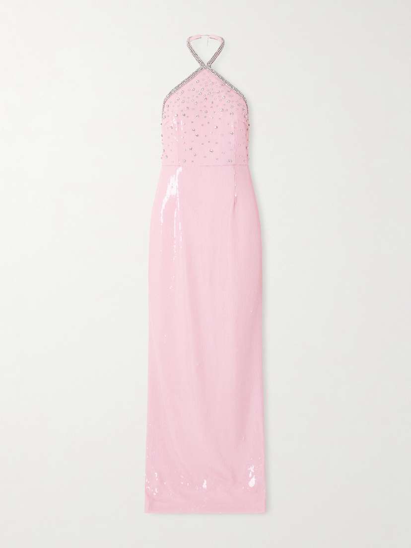 Rebecca Vallance Lydia Embellished Chiffon Halterneck Gown