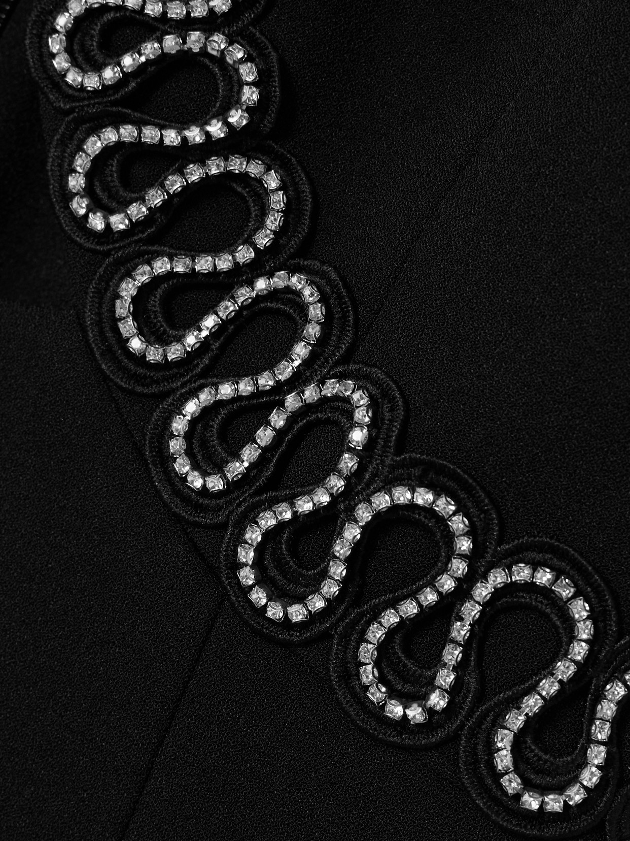 Rebecca Vallance Nyx Crystal-embellished Cutout Crepe Midi Dress In Black