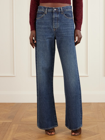 FRAME The Loose low-rise wide-leg jeans