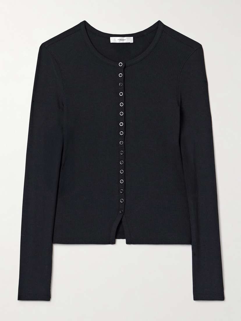 Frame The Rib Splay Stretch-modal Jersey Top