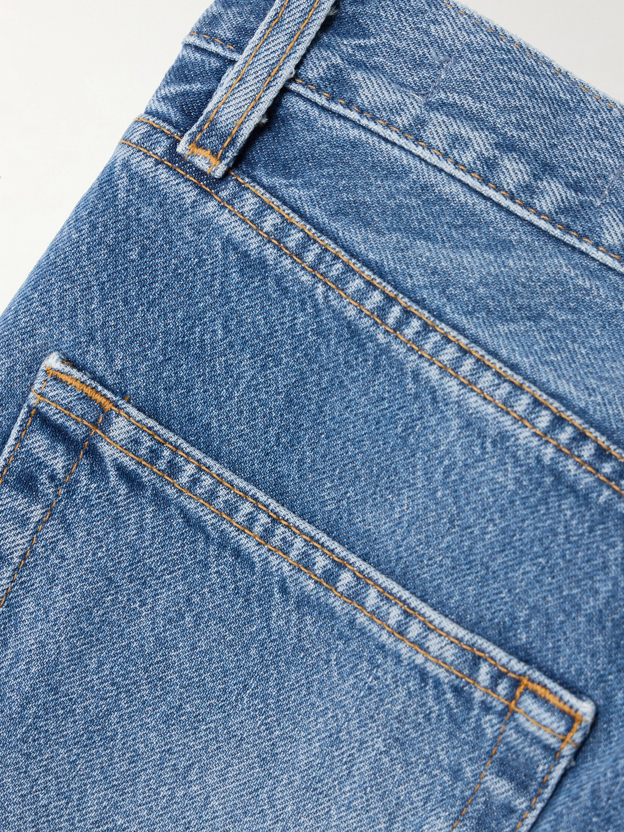 Frame The Vertical Crop High-rise Straight-leg Jeans In Blue