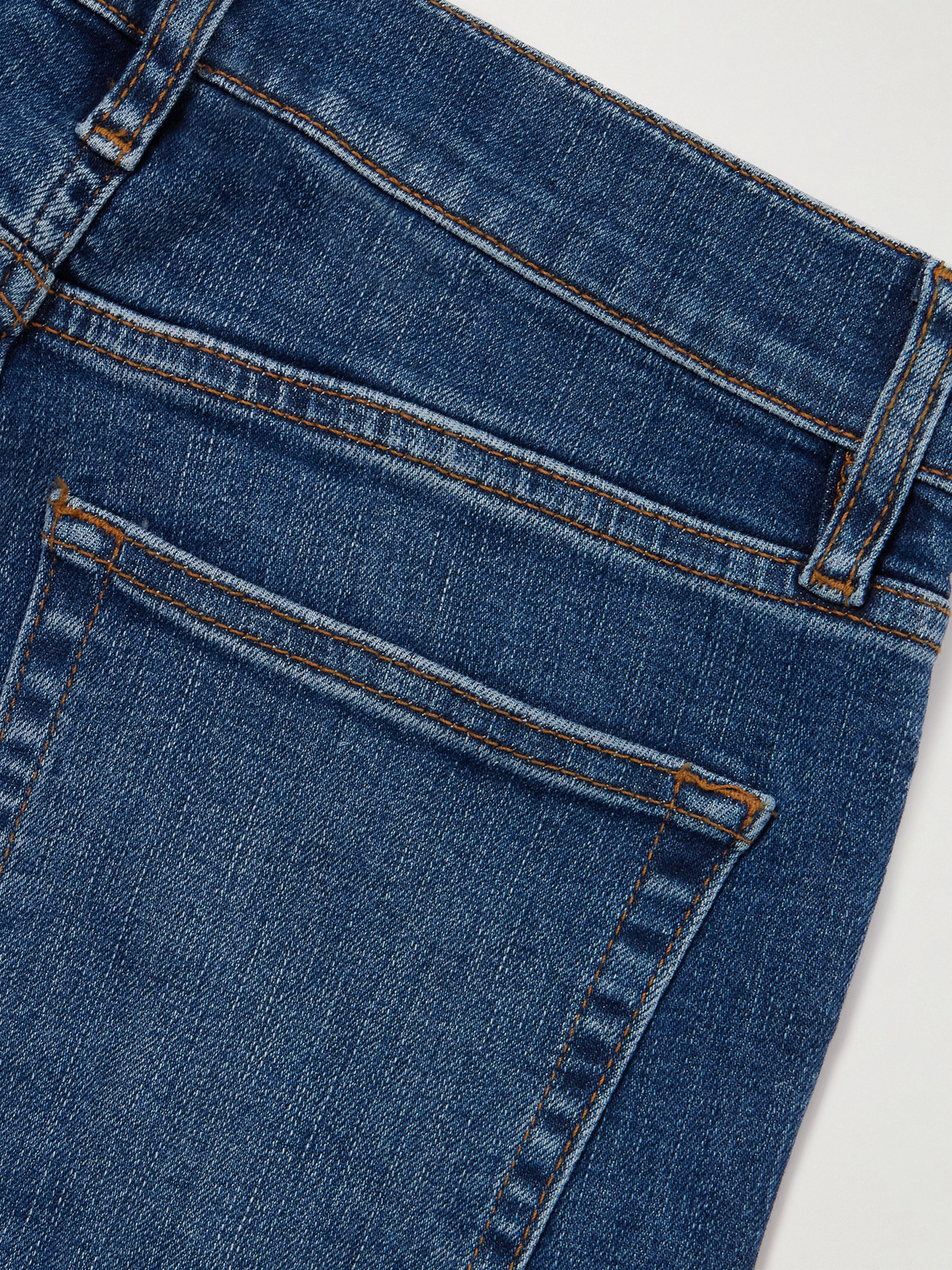 Frame The Icon Mid-rise Flared Jeans In Blue