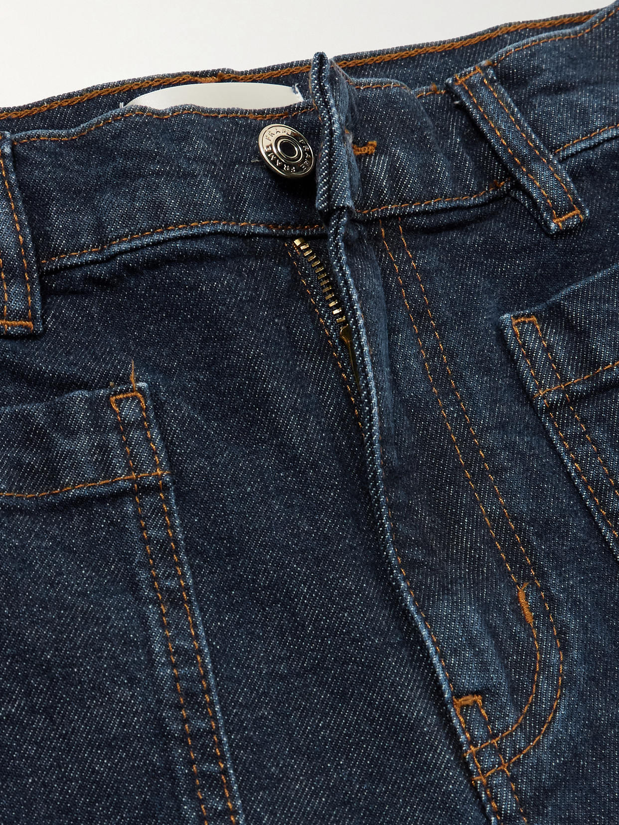 Frame The Refined High-rise Wide-leg Jeans In Blue