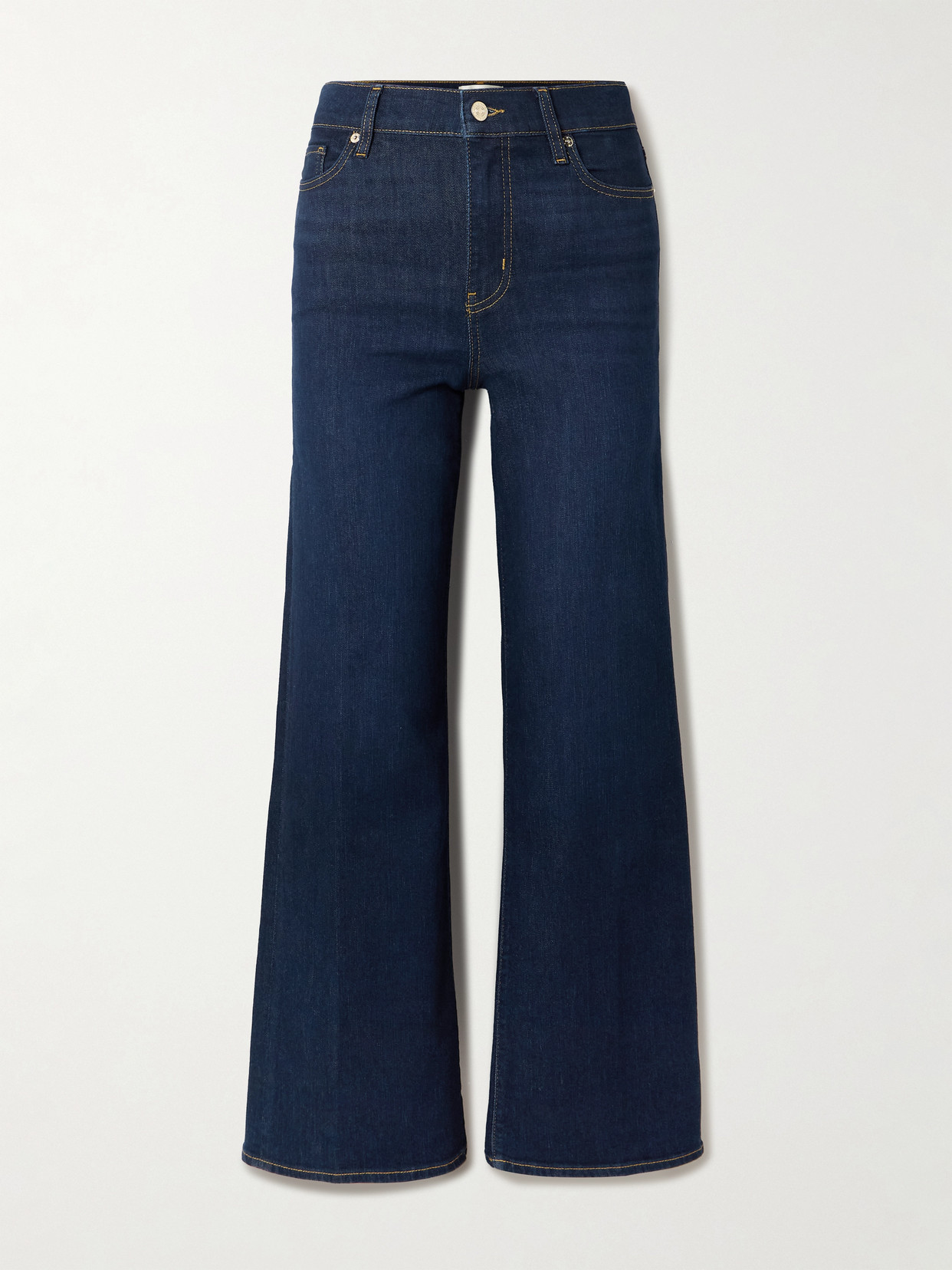 Frame Le Slim Palazzo Mid-rise Straight-leg Jeans In Blue