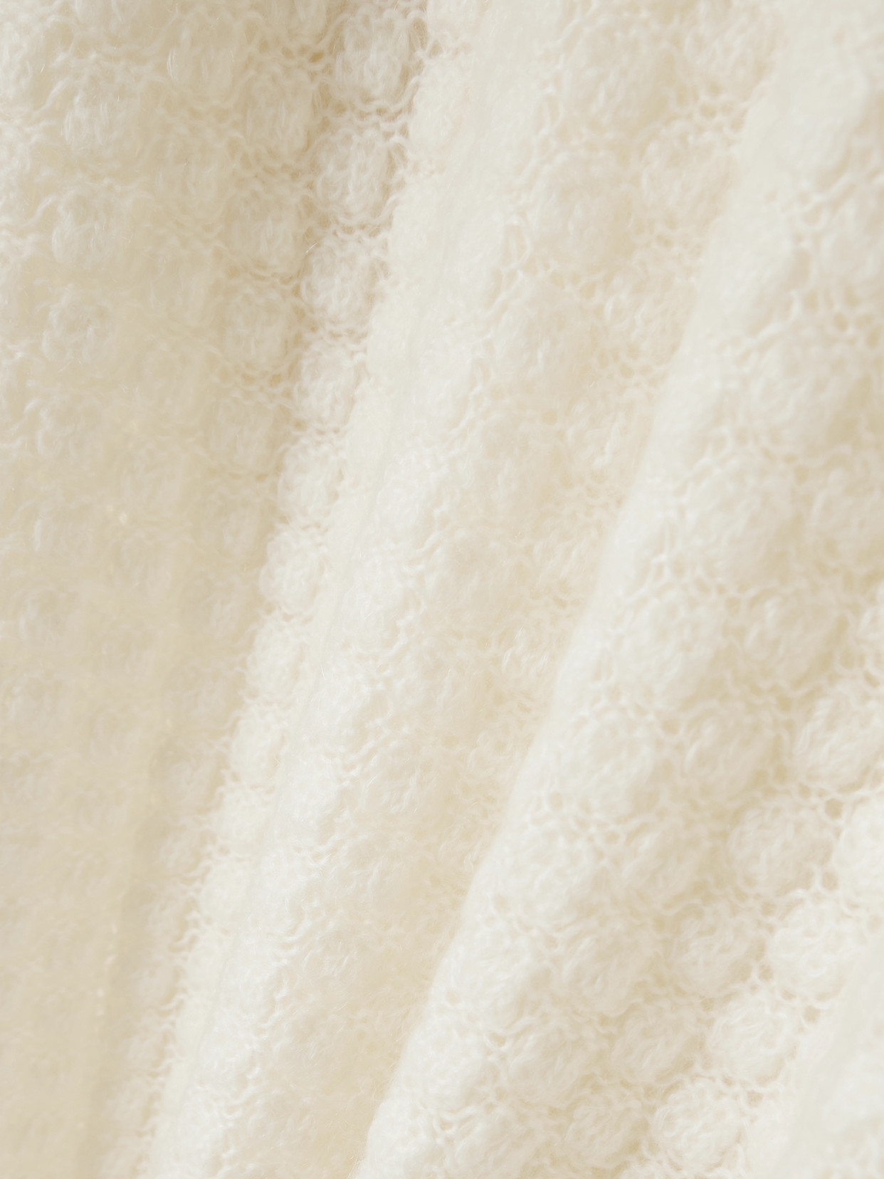 Frame The Cloud Crew Open-knit Sweater In White