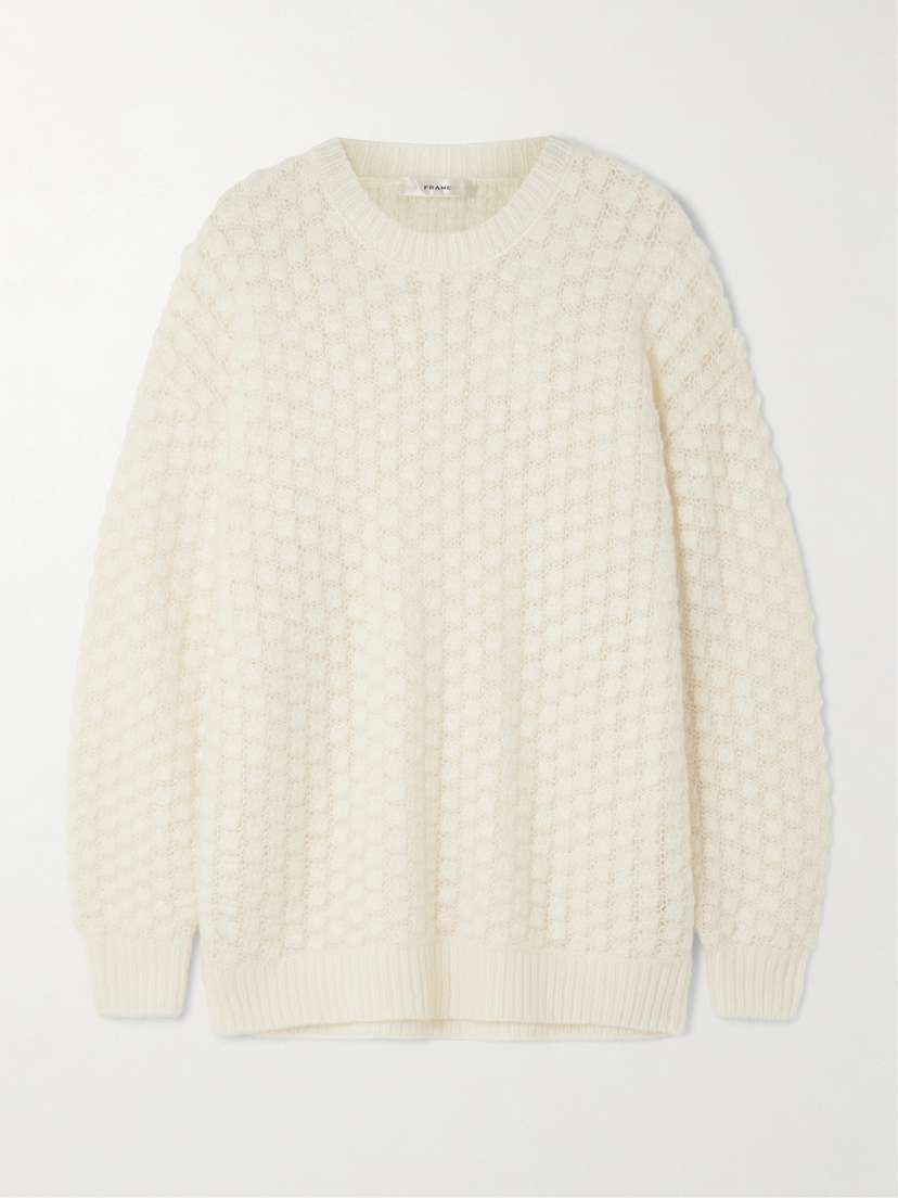 Frame The Cloud Crew Open-knit Sweater