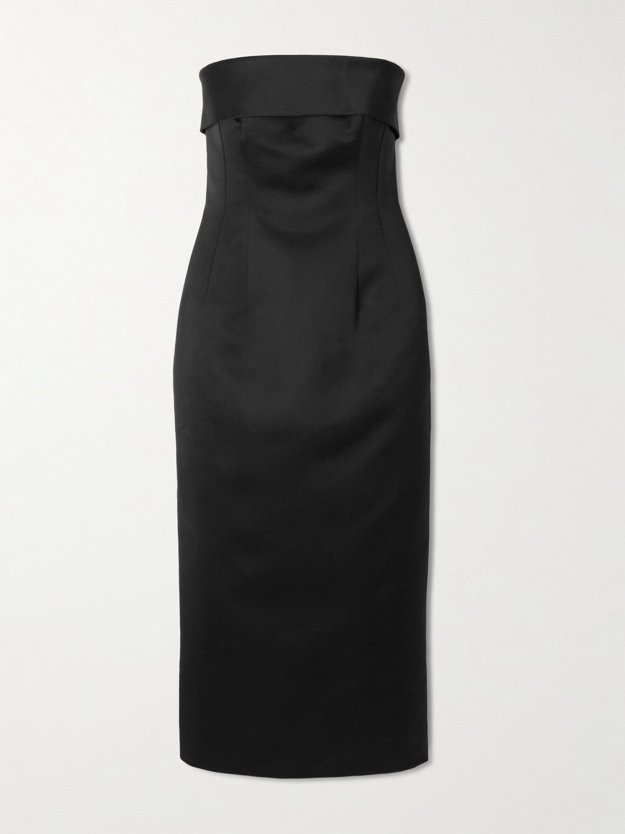 Emilia Wickstead Keeley Strapless Duchesse-satin Maxi Dress In Black