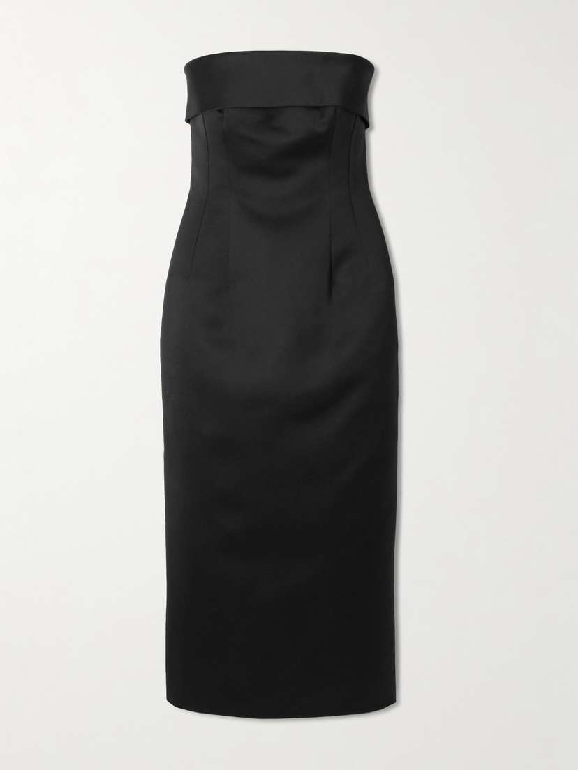 Emilia Wickstead Keeley Strapless Duchesse-satin Maxi Dress