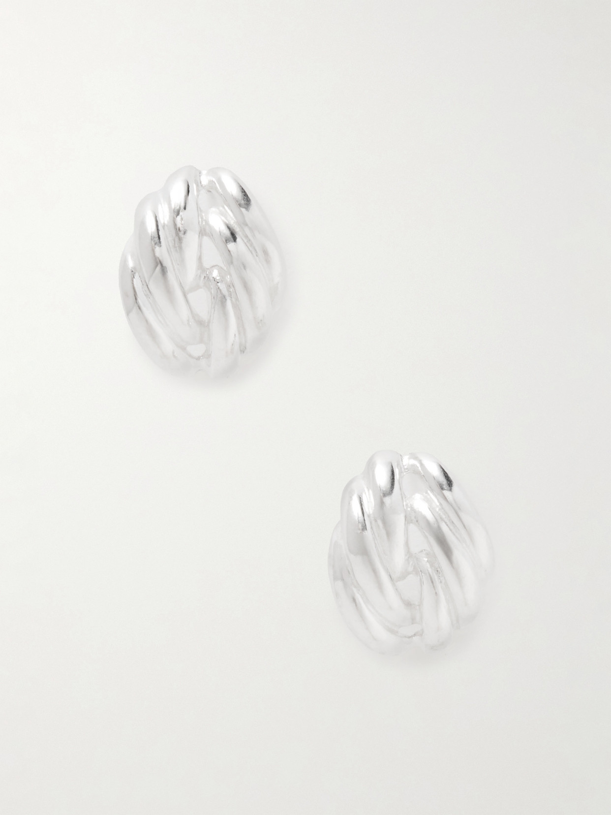 Ysso Clos Mini Silver Earrings In White