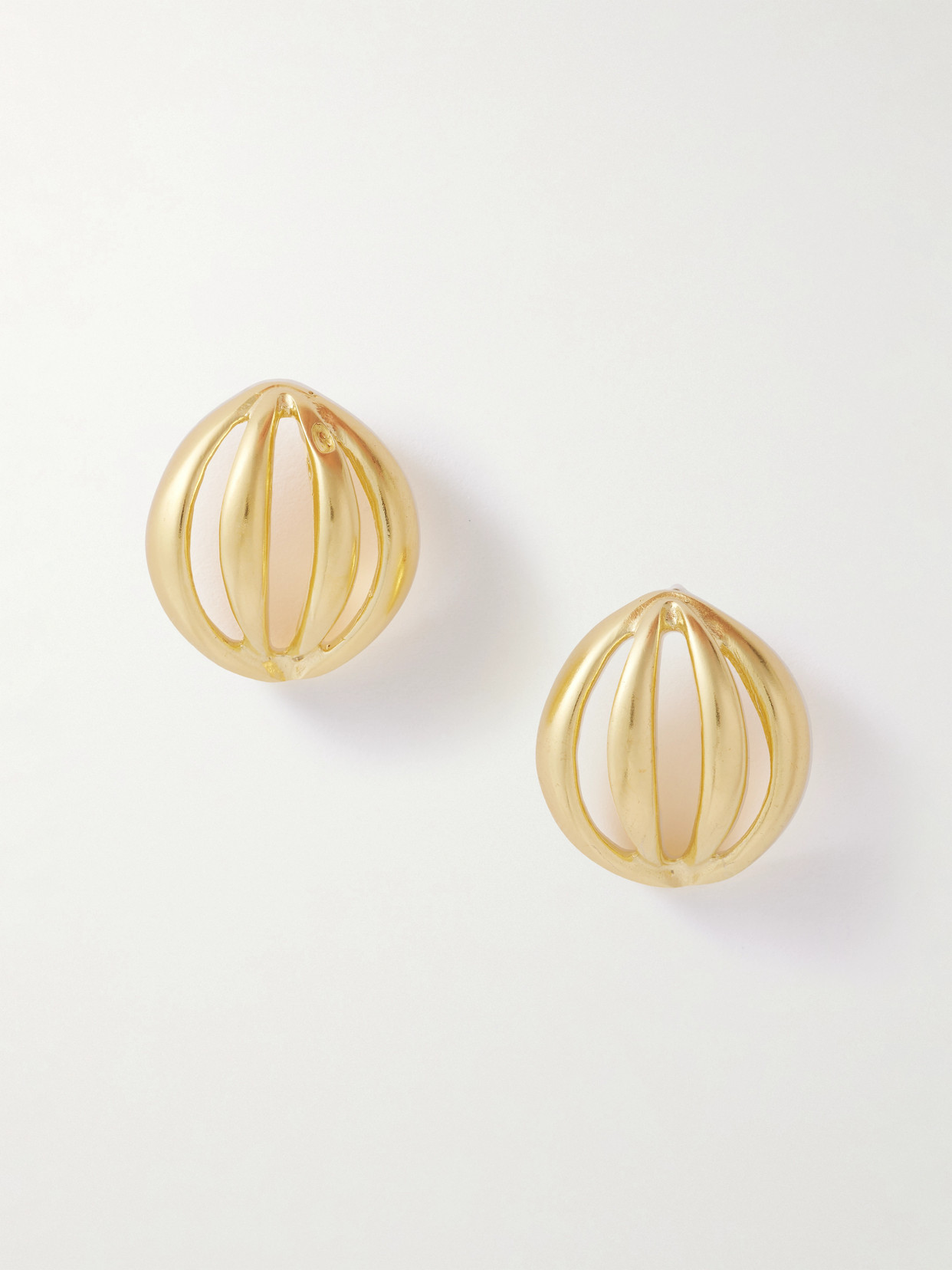 Ysso Flower Bud Mini Gold-plated Earrings In Gold