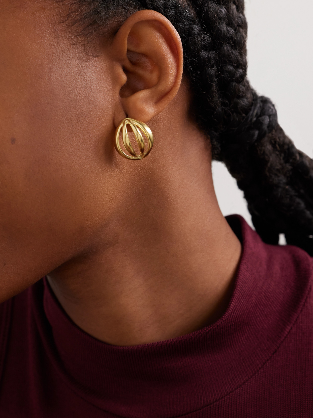 Ysso Flower Bud Mini Gold-plated Earrings In Gold