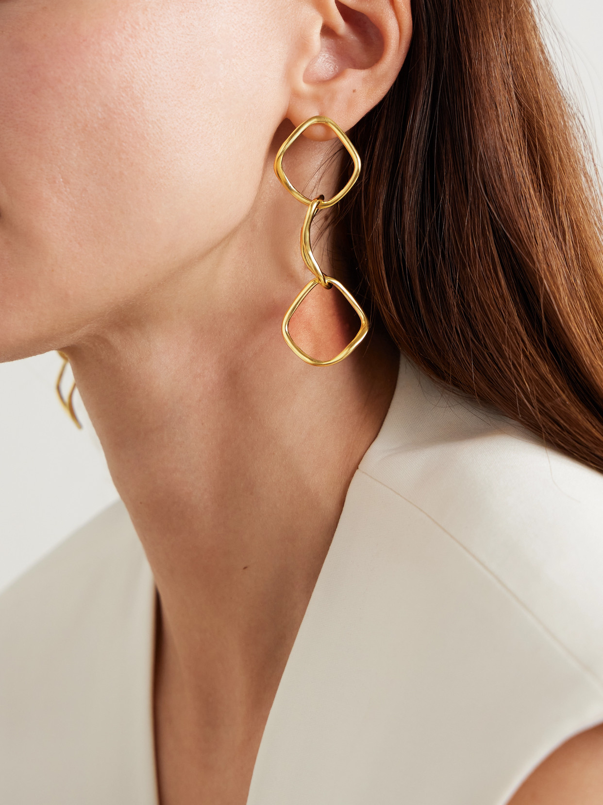 Ysso Hermes Gold-plated Earrings In Gold
