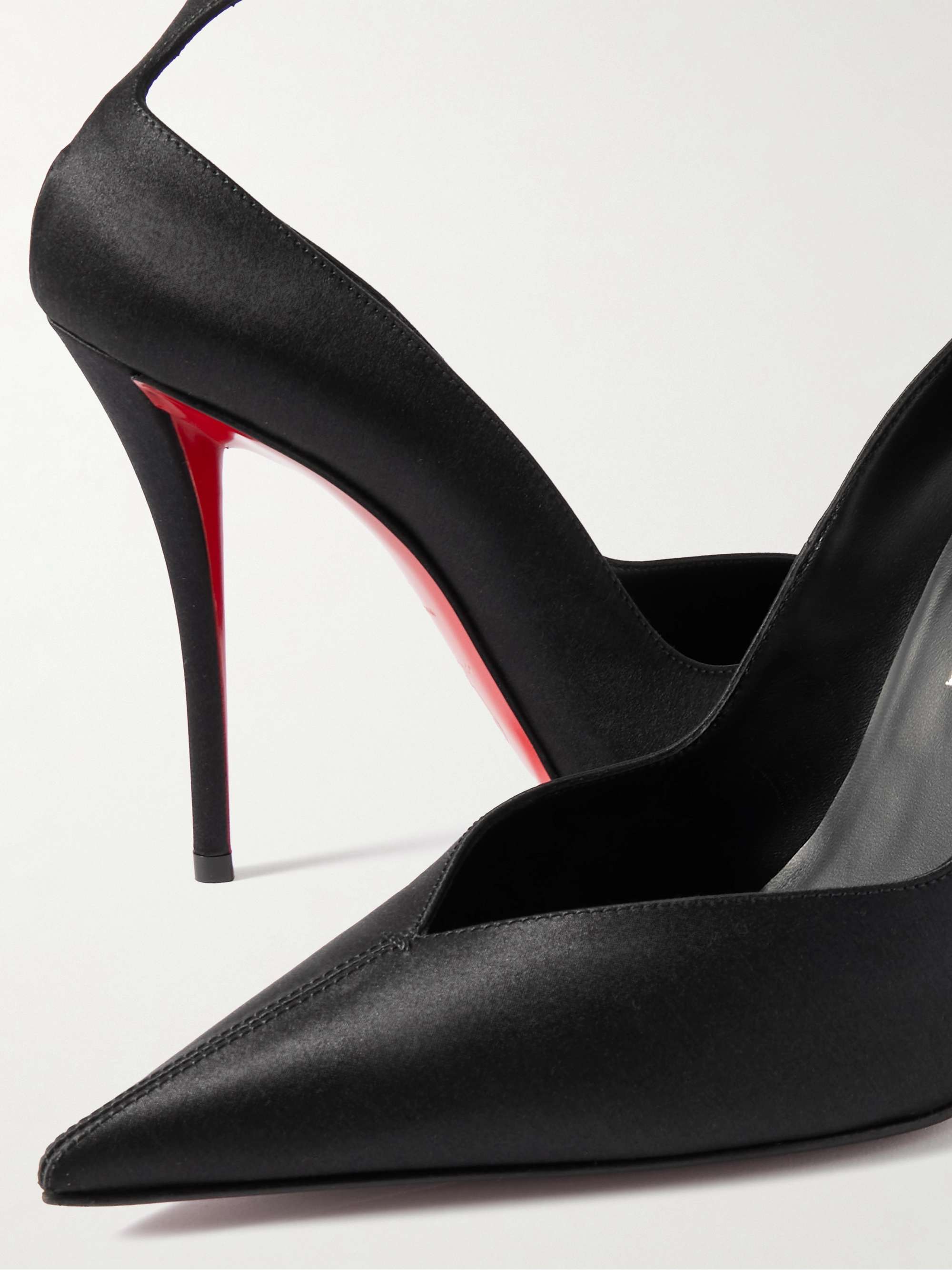 Black Erozee 100 satin pumps | CHRISTIAN LOUBOUTIN | NET-A-PORTER