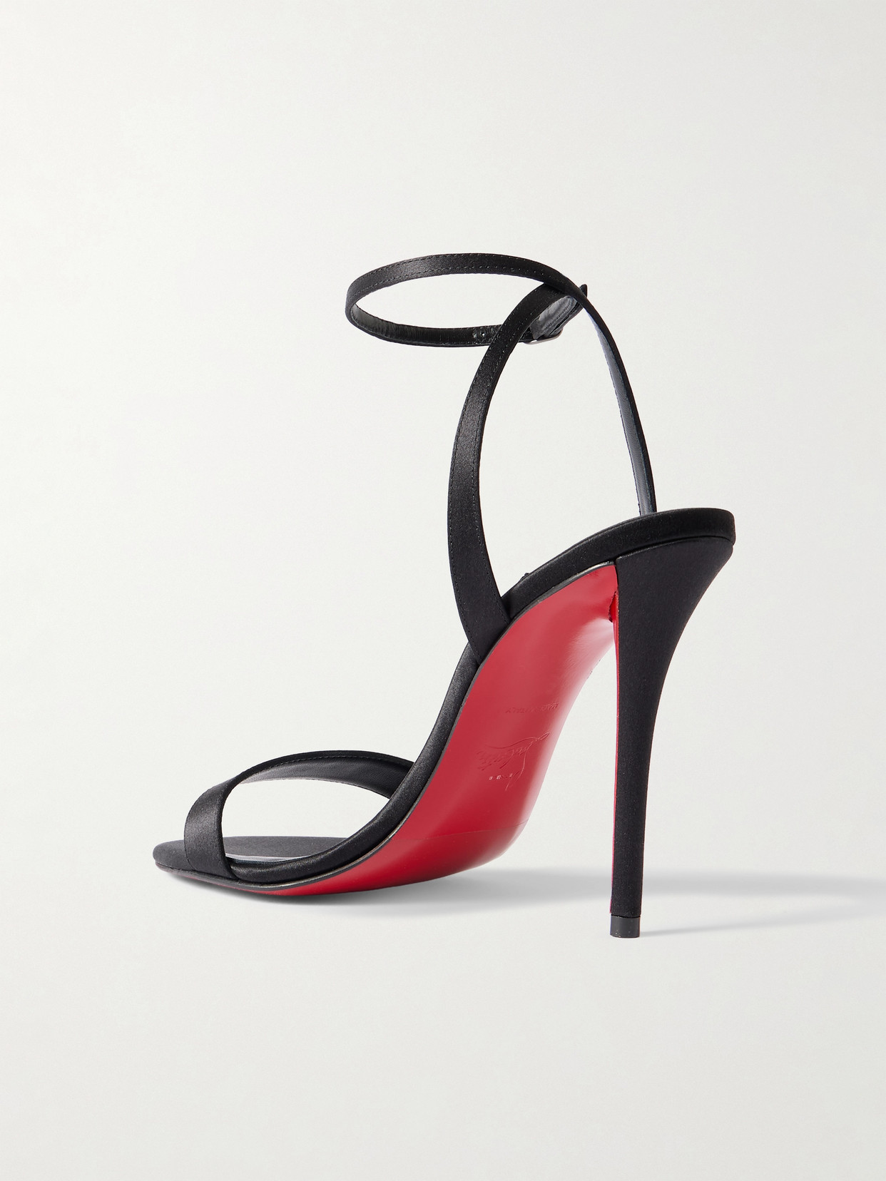 Christian Louboutin Miss Z Leather Red Sole Ankle-strap Sandals In Black