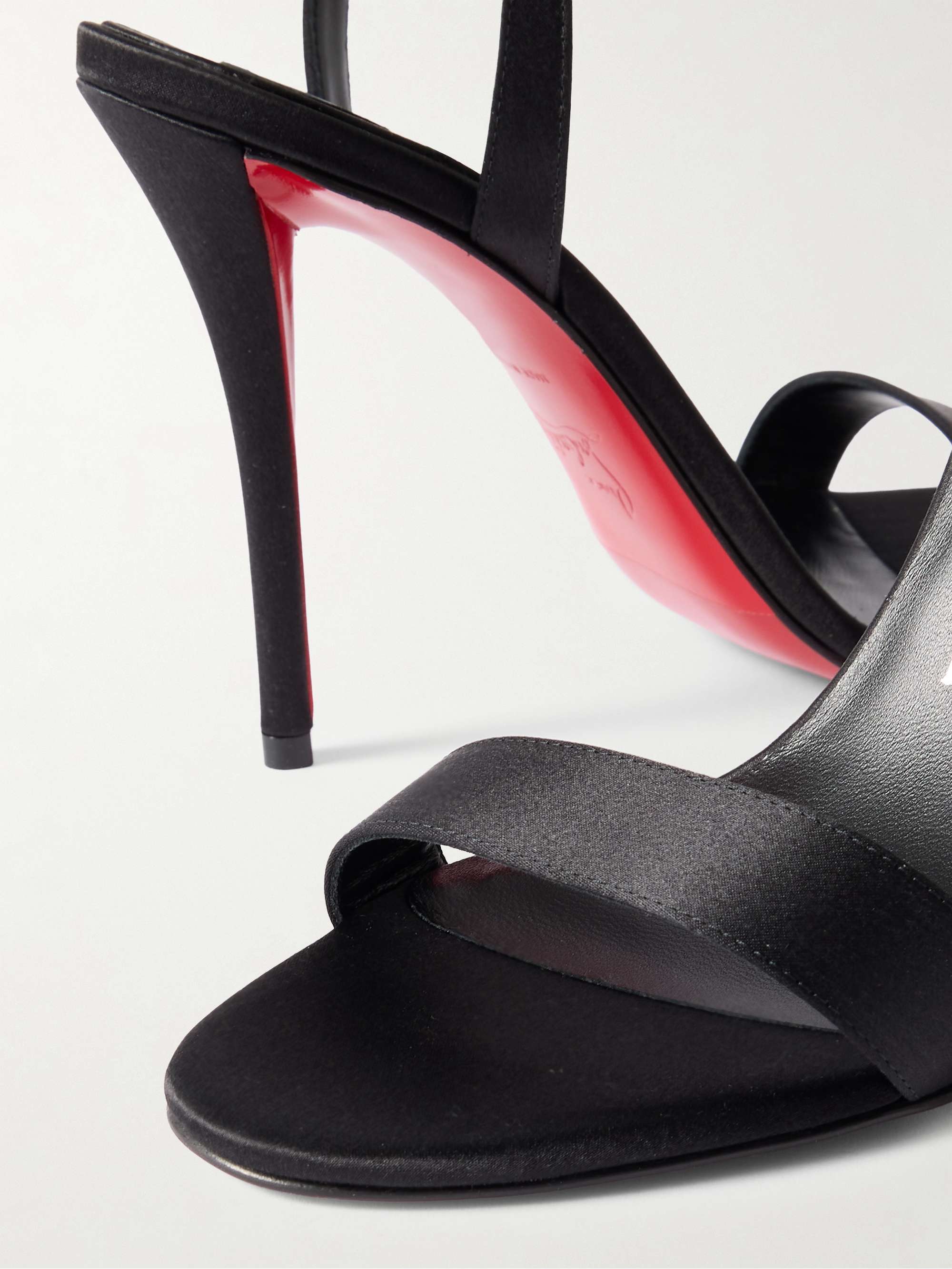 CHRISTIAN LOUBOUTIN Miss Z 100 satin sandals | NET-A-PORTER