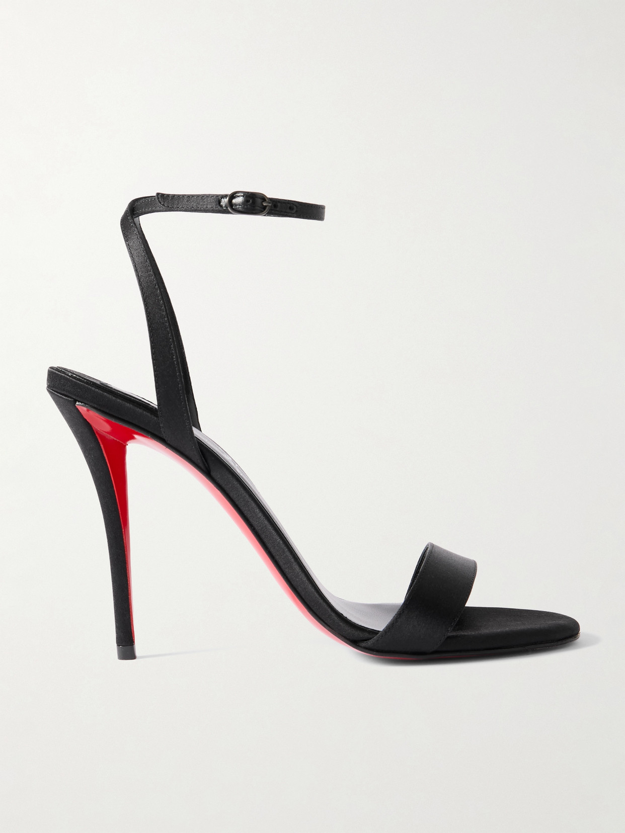 Christian Louboutin Miss Z 100 Satin Sandals In Black