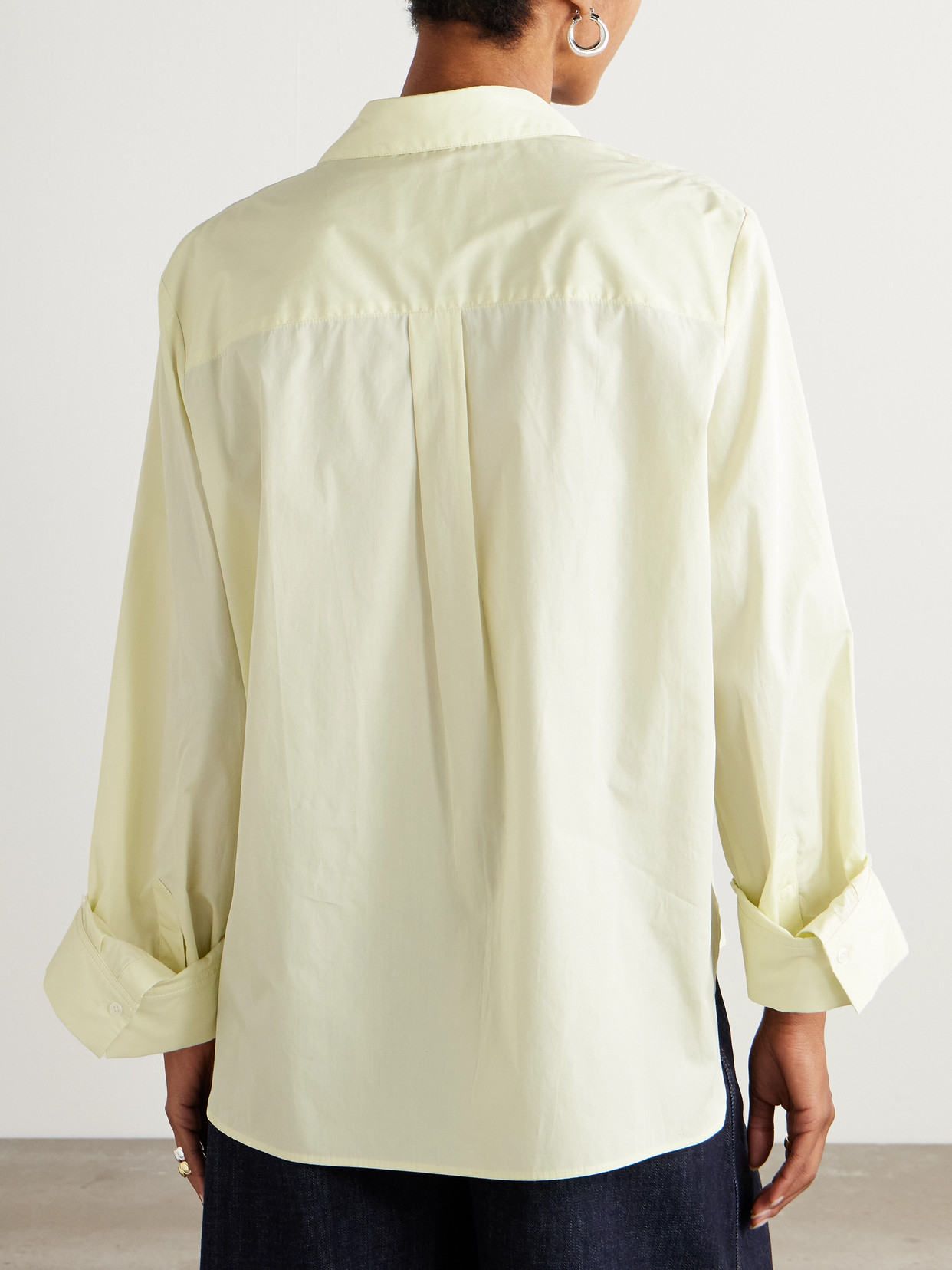 Twp Next Morning Cotton-poplin Shirt In Yellow