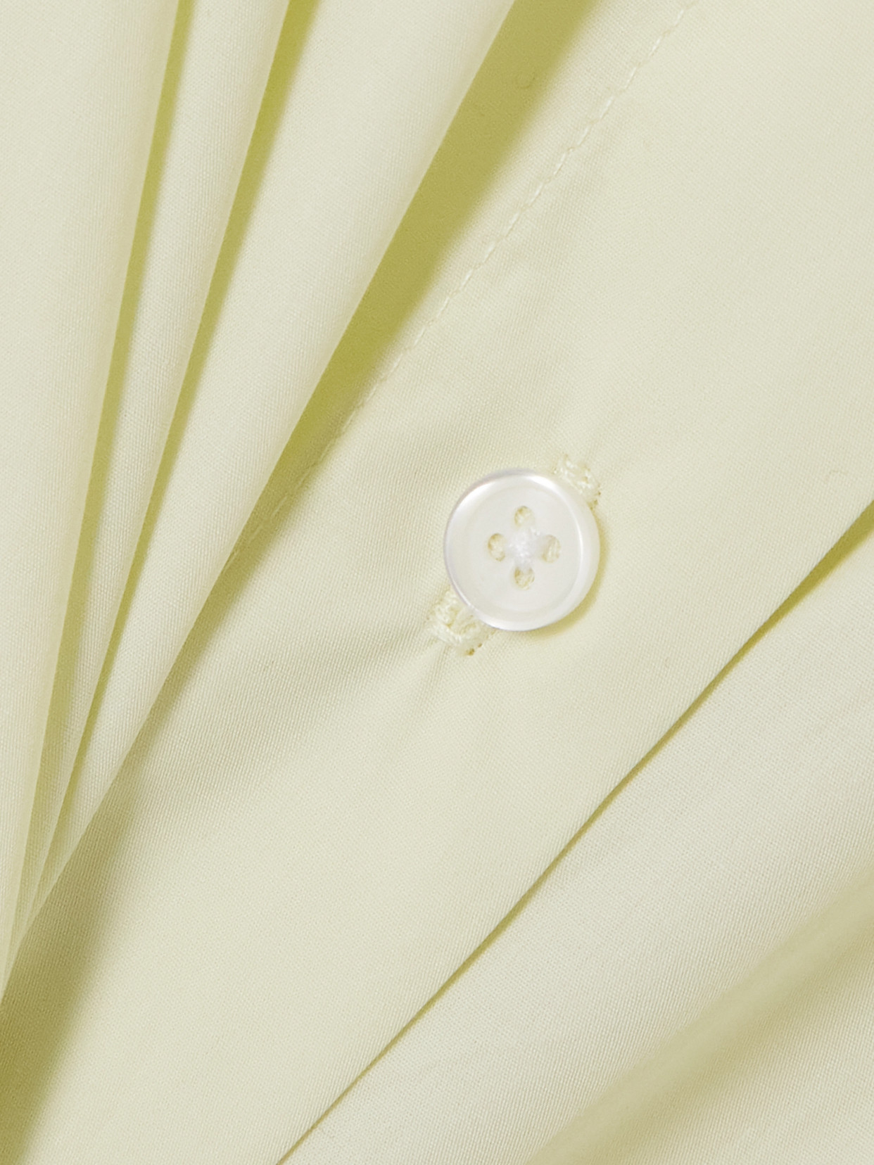 Twp Next Morning Cotton-poplin Shirt In Yellow