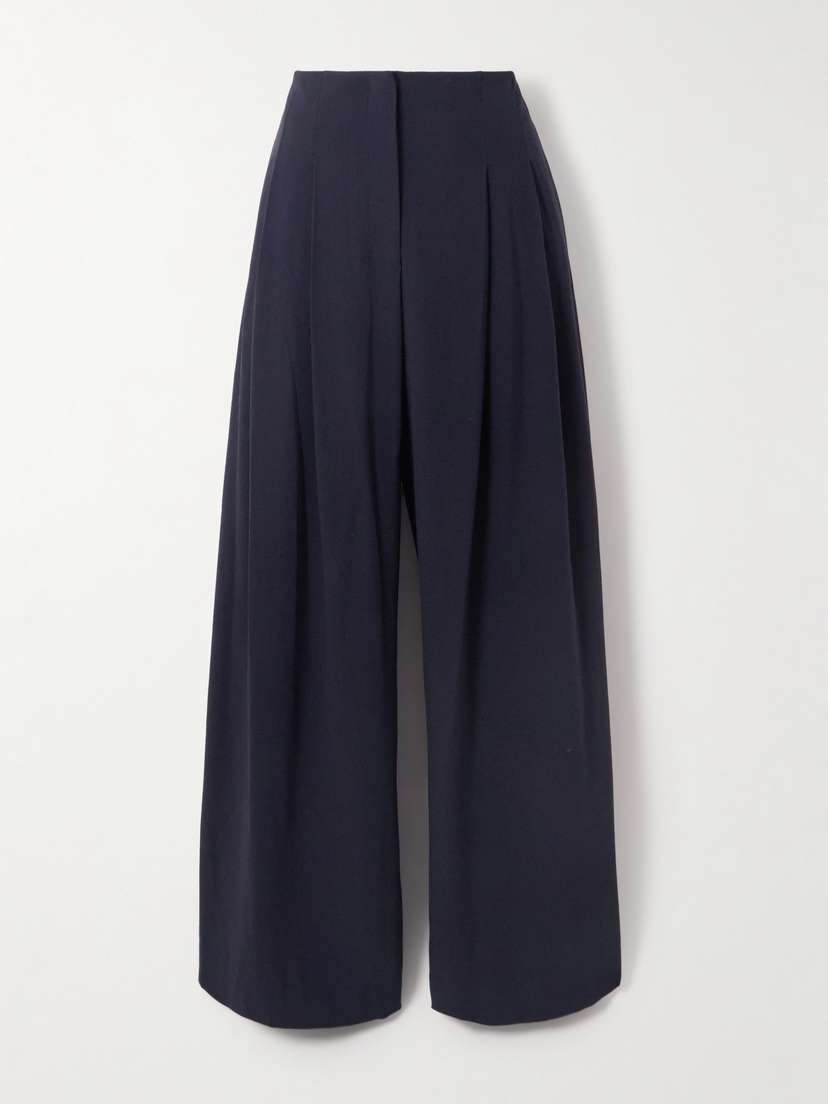 TWP Carries Pleated Wool-crepe Wide-leg Pants