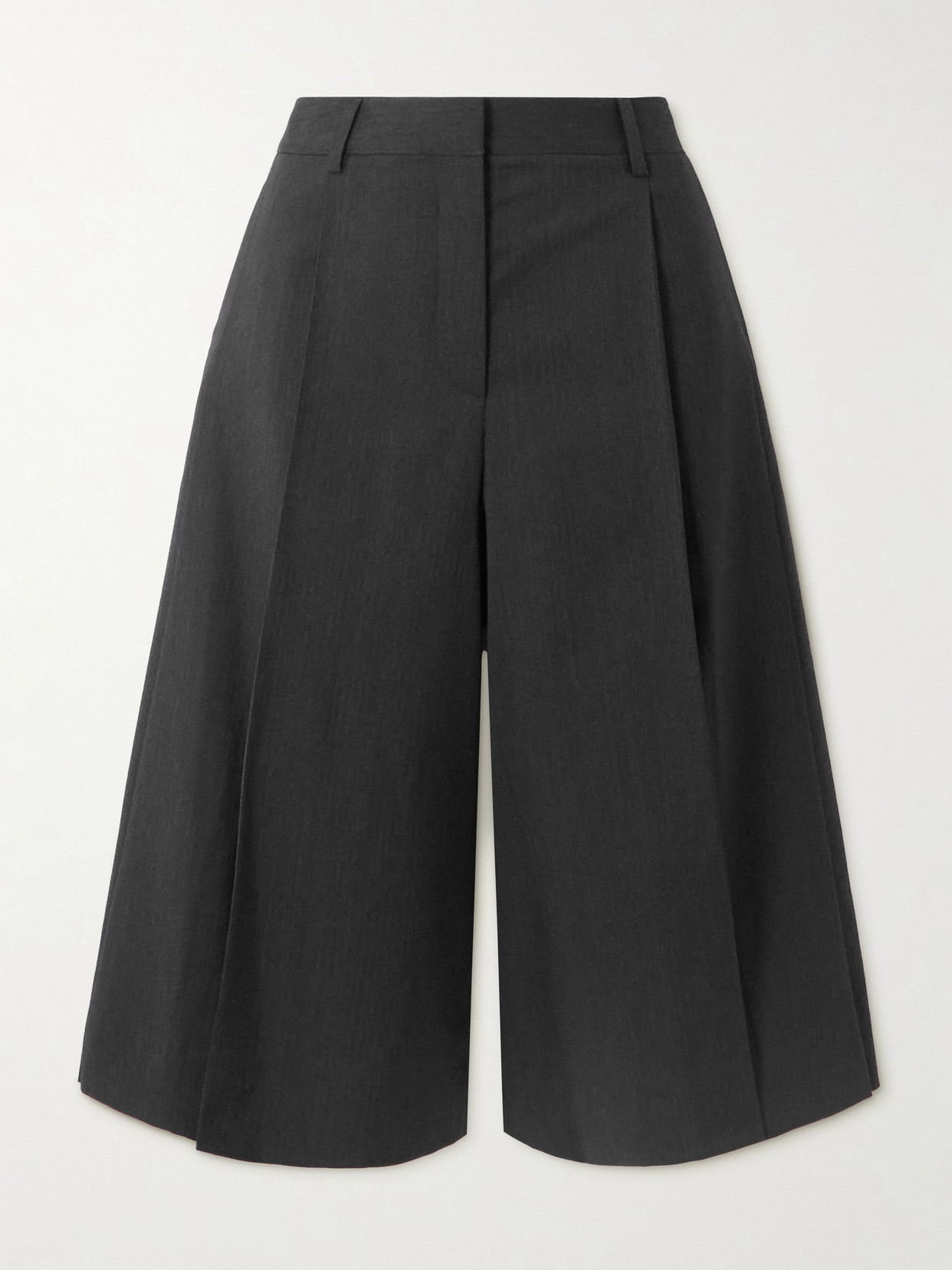 Twp Stefens Pleated Wool Culottes In Gray