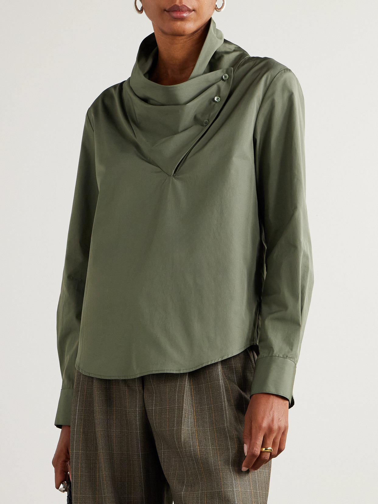 Twp My Maria Cotton-poplin Shirt In Green