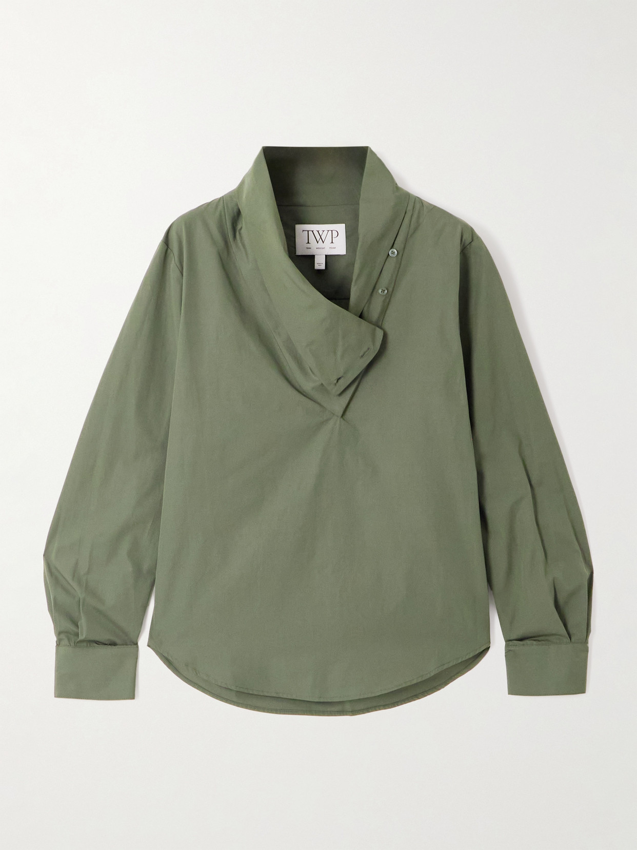 Twp My Maria Cotton-poplin Shirt In Green