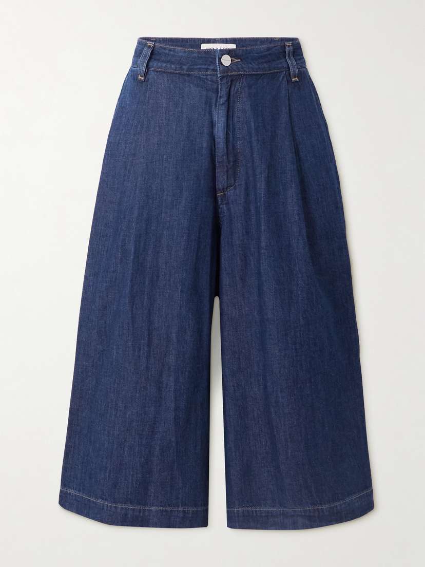 TWP Stefens Pleated Denim Culottes